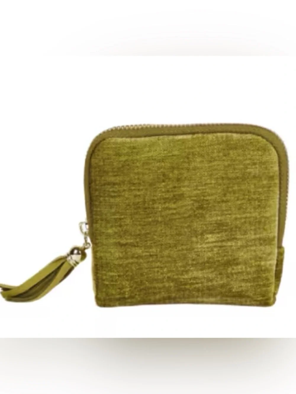 NWT Olive Green Velvet Jewelry Case Pouch